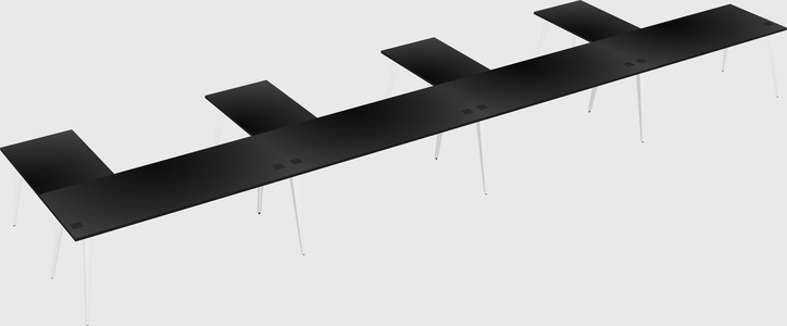 Modern l-shaped office desk