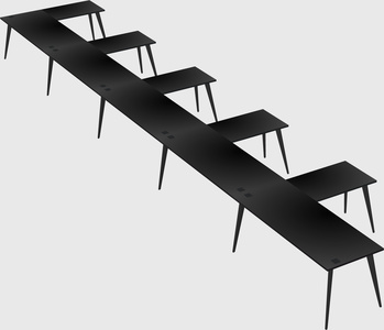 Modern l-shaped office desk