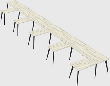 Modern l-shaped office desk