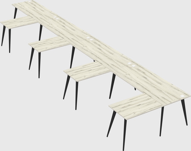 Modern l-shaped office desk