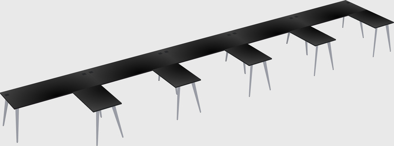 Modern l-shaped office desk
