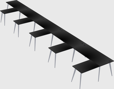 Modern l-shaped office desk