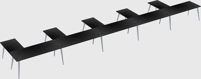 Modern l-shaped office desk