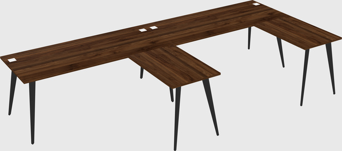 Modern l-shaped office desk