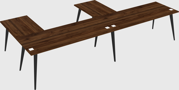 Modern l-shaped office desk