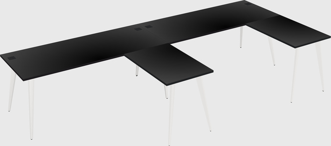 Modern l-shaped office desk
