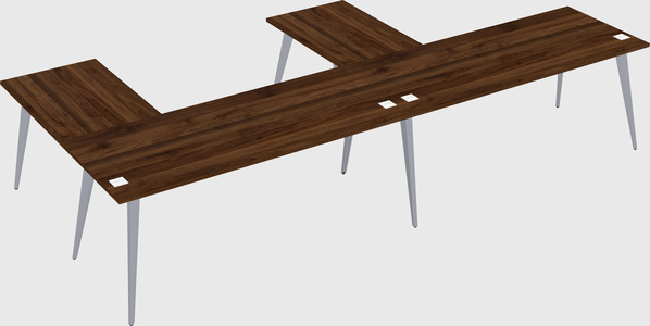 Modern l-shaped office desk