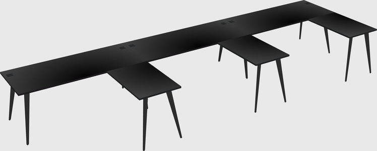 Modern l-shaped office desk