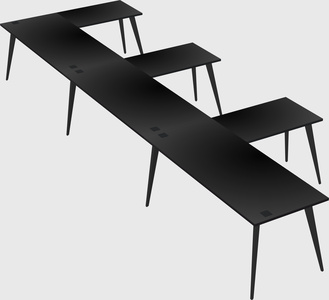 Modern l-shaped office desk