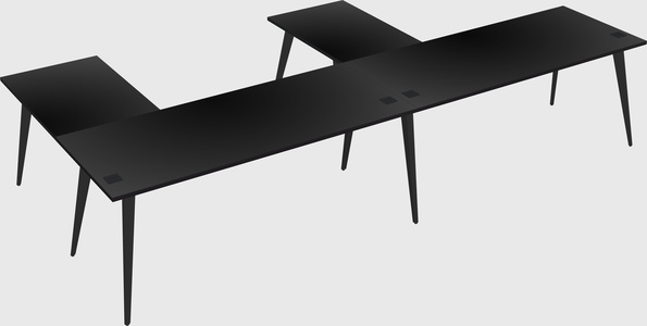 Modern l-shaped office desk