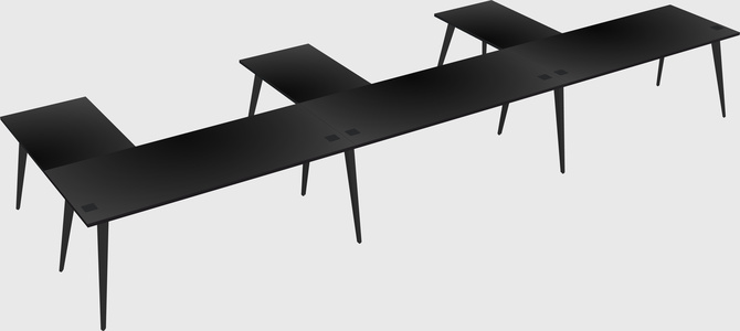 Modern l-shaped office desk
