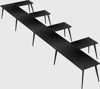 Modern l-shaped office desk