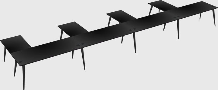 Modern l-shaped office desk
