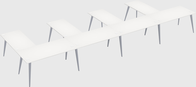 Modern l-shaped office desk