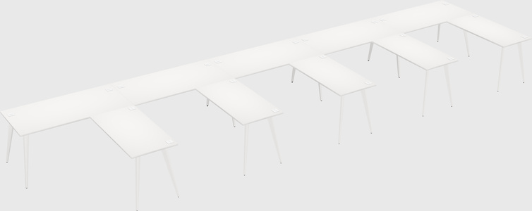 Modern l-shaped office desk