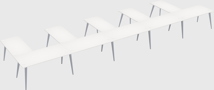 Modern l-shaped office desk