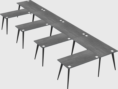 Modern l-shaped office desk