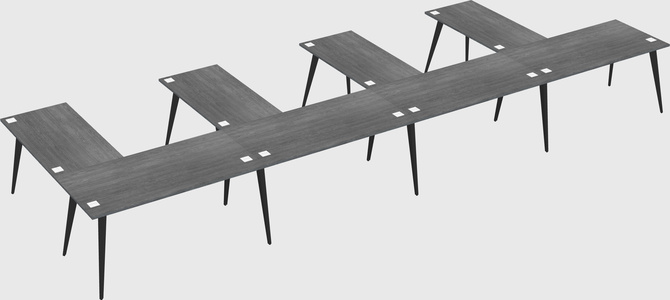 Modern l-shaped office desk