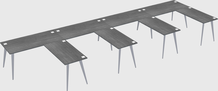 Modern l-shaped office desk
