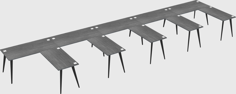 Modern l-shaped office desk