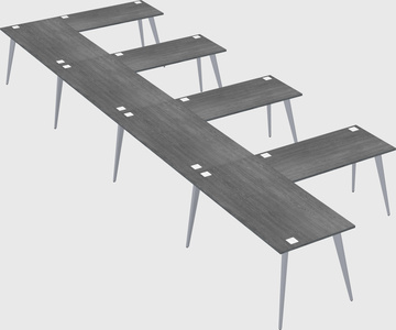 Modern l-shaped office desk