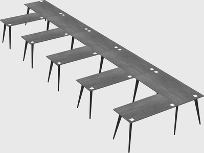 Modern l-shaped office desk