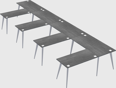 Modern l-shaped office desk