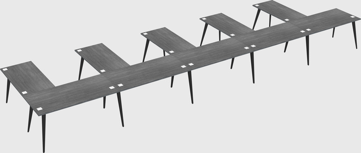 Modern l-shaped office desk