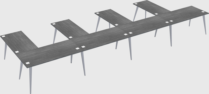 Modern l-shaped office desk