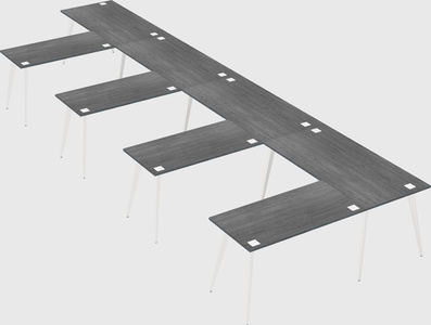 Modern l-shaped office desk
