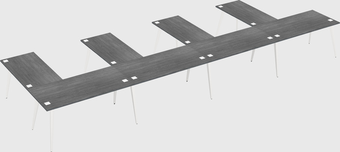 Modern l-shaped office desk
