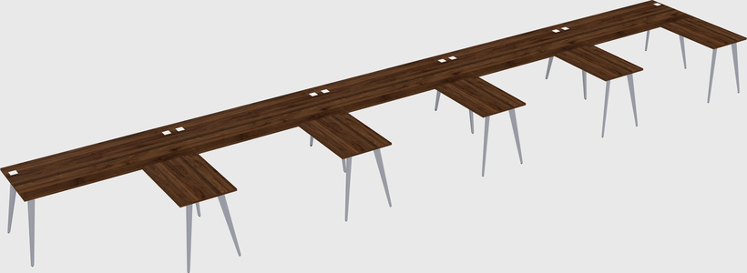 Modern l-shaped office desk