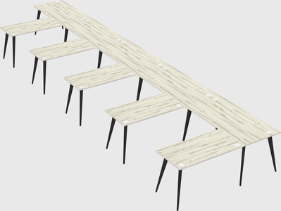 Modern l-shaped office desk