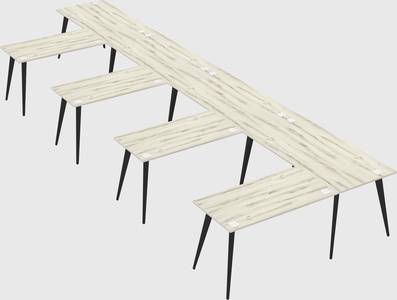 Modern l-shaped office desk