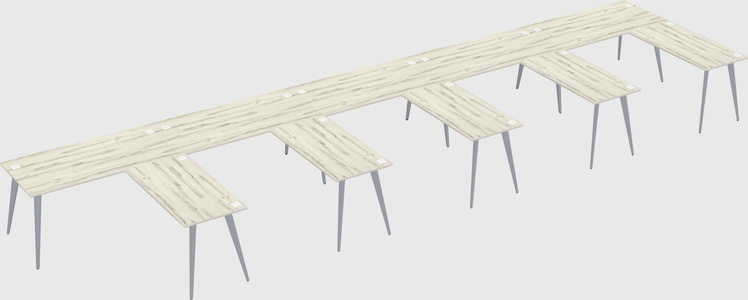 Modern l-shaped office desk