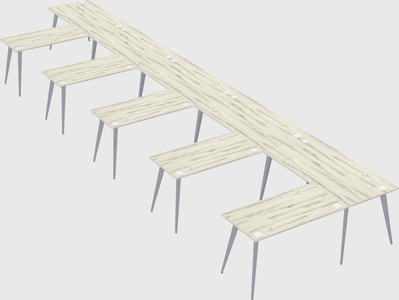 Modern l-shaped office desk