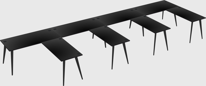 Modern l-shaped office desk