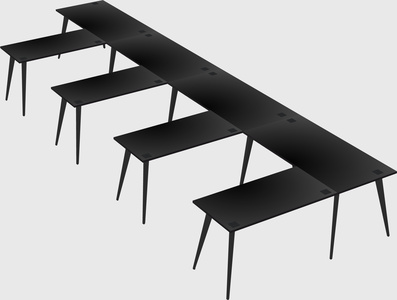 Modern l-shaped office desk