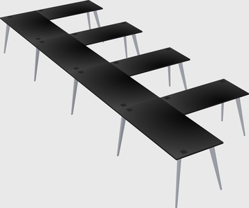 Modern l-shaped office desk