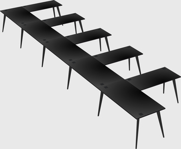 Modern l-shaped office desk