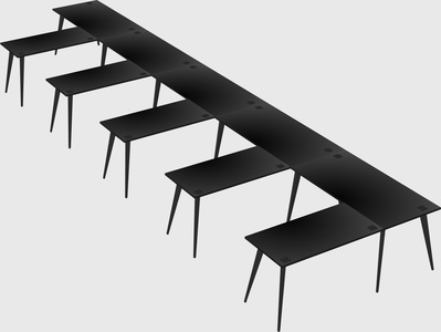 Modern l-shaped office desk