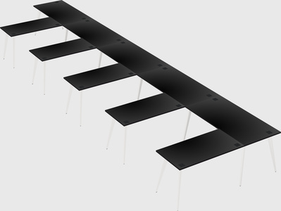 Modern l-shaped office desk