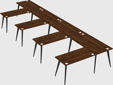 Modern l-shaped office desk