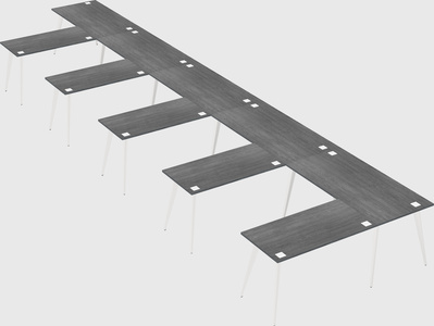 Modern l-shaped office desk