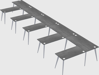 Modern l-shaped office desk