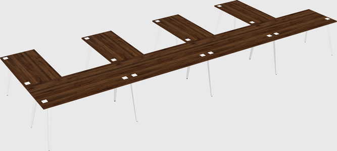 Modern l-shaped office desk