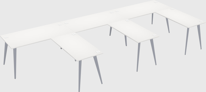 Modern l-shaped office desk