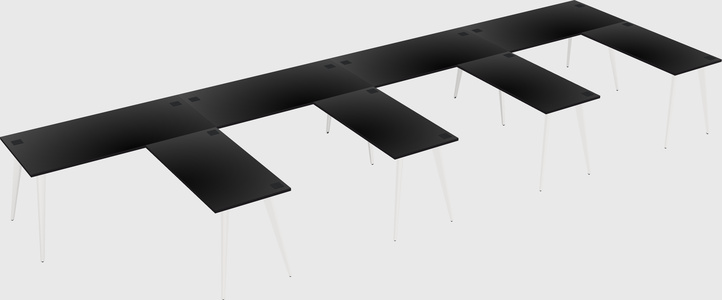 Modern l-shaped office desk