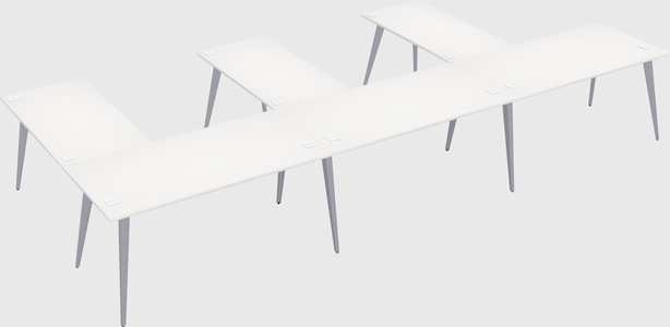 Modern l-shaped office desk