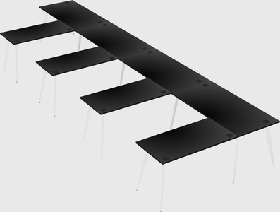 Modern l-shaped office desk